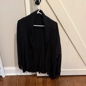 GAP Black Open-Front Shawl Collar Cardigan Jacket